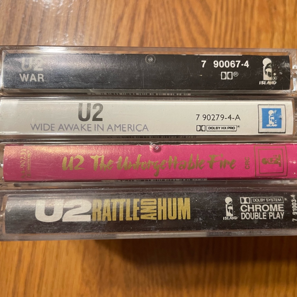 U2 Cassette tapes all in working order.